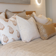 Devon Paisley Embroidery Mustard Lounge Cushion 55cm