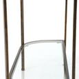 Palladium Curved Glass Console Table Brass