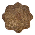 Paume Scallop Rattan Placemat Antique Brown Set/6