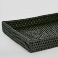 Paume Rattan Tidy Tray Black