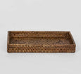 Paume Rattan Tidy Tray Antique Brown