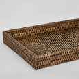 Paume Rattan Tidy Tray Antique Brown
