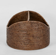Paume Rattan Magazine Holder Antique Brown