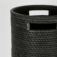 Paume Rattan Umbrella Stand Black