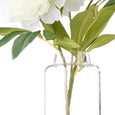 Peony Stem in Pauline Vase White