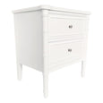 Peyton Bamboo White Side Table