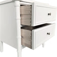 Peyton Bamboo White Side Table