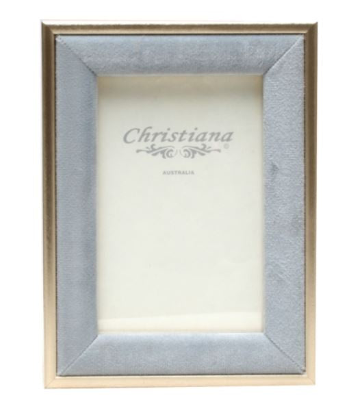 Pewter Velvet Photo Frame 10x15cm