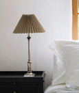 Pleated Linen Shade 35cm Taupe