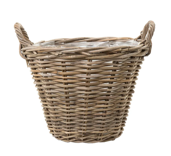 Rattan Basket with Lining Natural