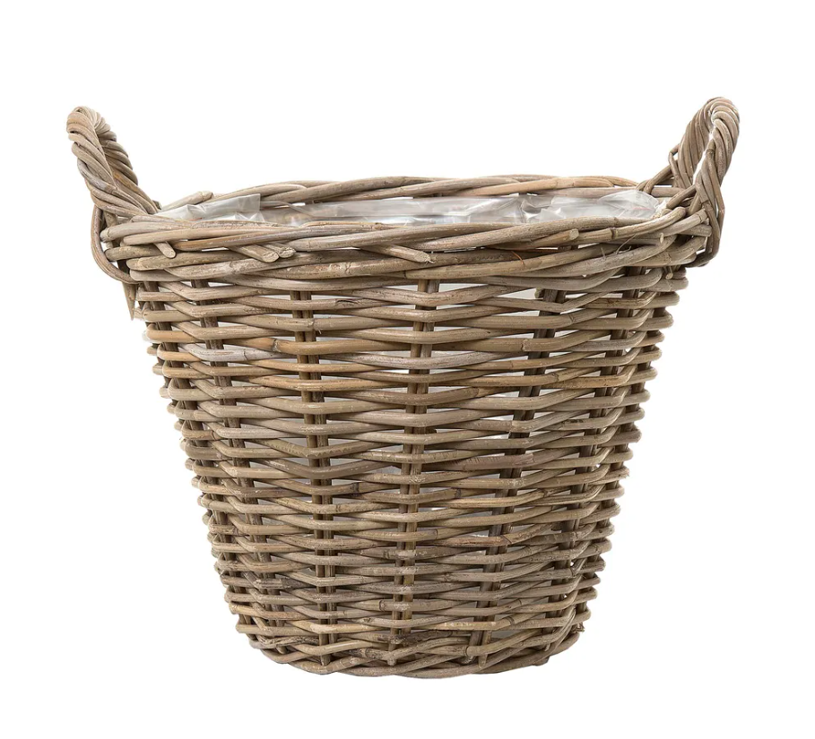 Rattan Basket with Lining Natural