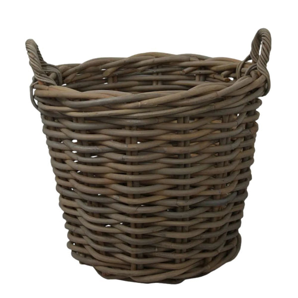 Grove Round Chunky Wood Basket