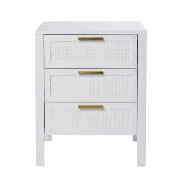 Santorini Bedside 3 Drawers White