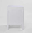 Santorini Hamptons Timber/Rattan Bedside Table White