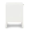 Santorini Hamptons Timber/Rattan Bedside Table White
