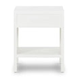 Santorini Hamptons Timber/Rattan Bedside Table White