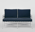 Davenport Iron Outdoor Lounge White/Navy