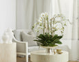 Diamond Pattern Ceramic Ginger Jar White/Gold 40cm