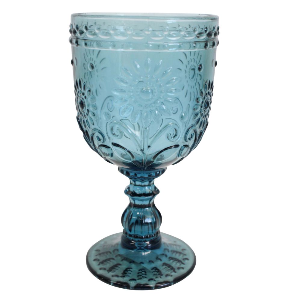 Wine Glass Garden Smoke Blue