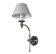 Soho Curved Sconce Base Shiny Nickel