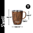 S'well Teakwood Mug with Handle 350ml Brown