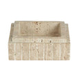 Trey Travertine Trinket Box – handcrafted sandstone storage box with carved detailing, ideal for jewellery, keys, or display styling.