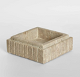 Trey Travertine Trinket Box – handcrafted sandstone storage box with carved detailing, ideal for jewellery, keys, or display styling.