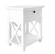West Beach Hamptons Bedside Table With Drawer White