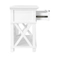 West Beach Hamptons Bedside Table With Drawer White