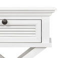 West Beach Cross Leg Hamptons Side Table W/Drawer White