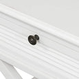 West Beach Cross Leg Hamptons Side Table W/Drawer White