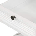 West Beach Cross Leg Hamptons Side Table W/Drawer White