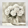 White Hydrangeas Canvas Print