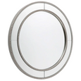 Zeta Wall Mirror Round Antique Silver