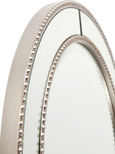 Zeta Wall Mirror Round Antique Silver