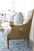 Hicks Caned Armchair White