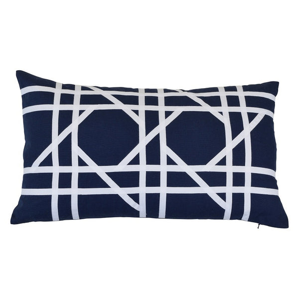 Riviera Navy Rectangle Cushion