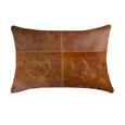 Leather Black Stripe Tan Lumber Cushion