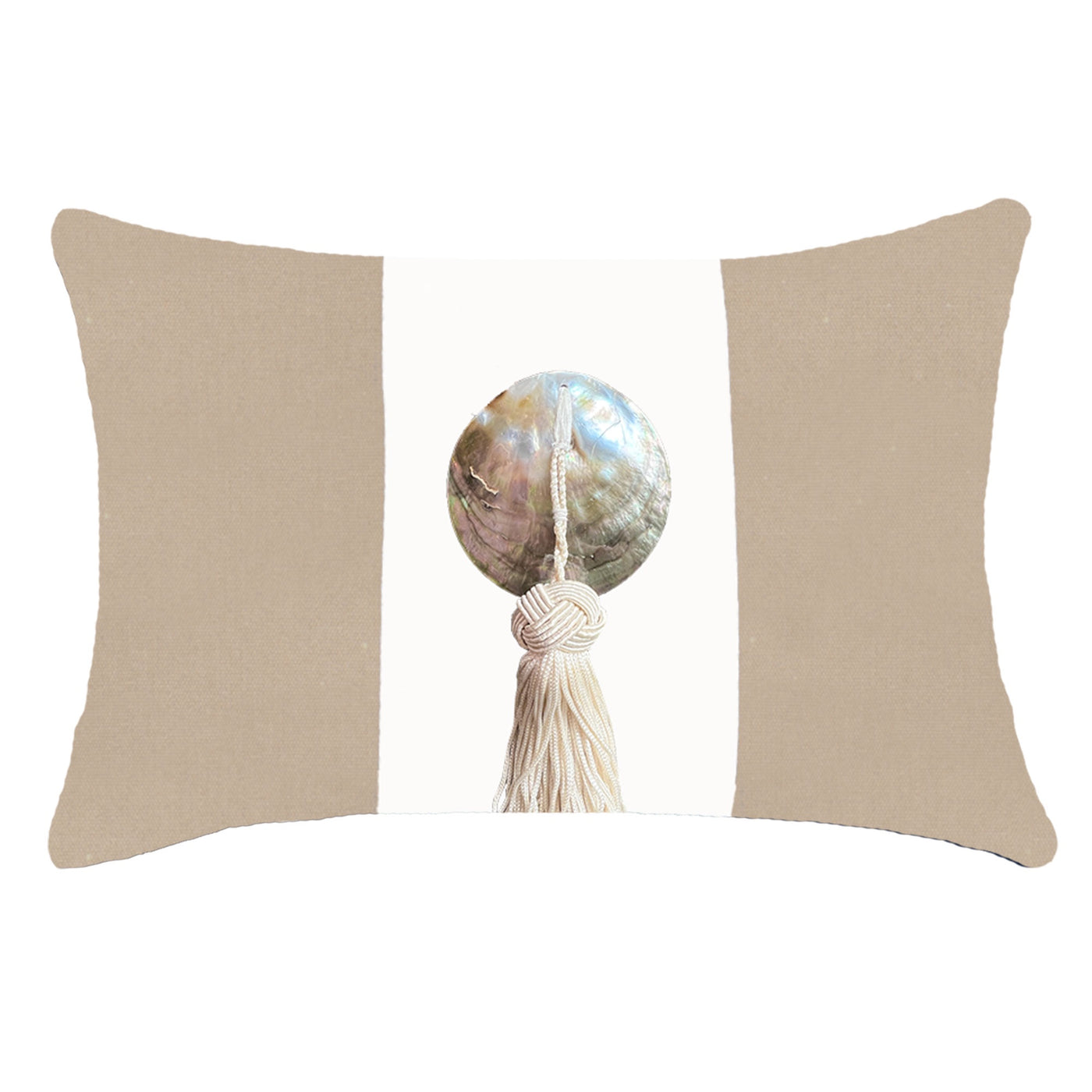 Outdoor Tassel Natural Shell Lumber Cushion