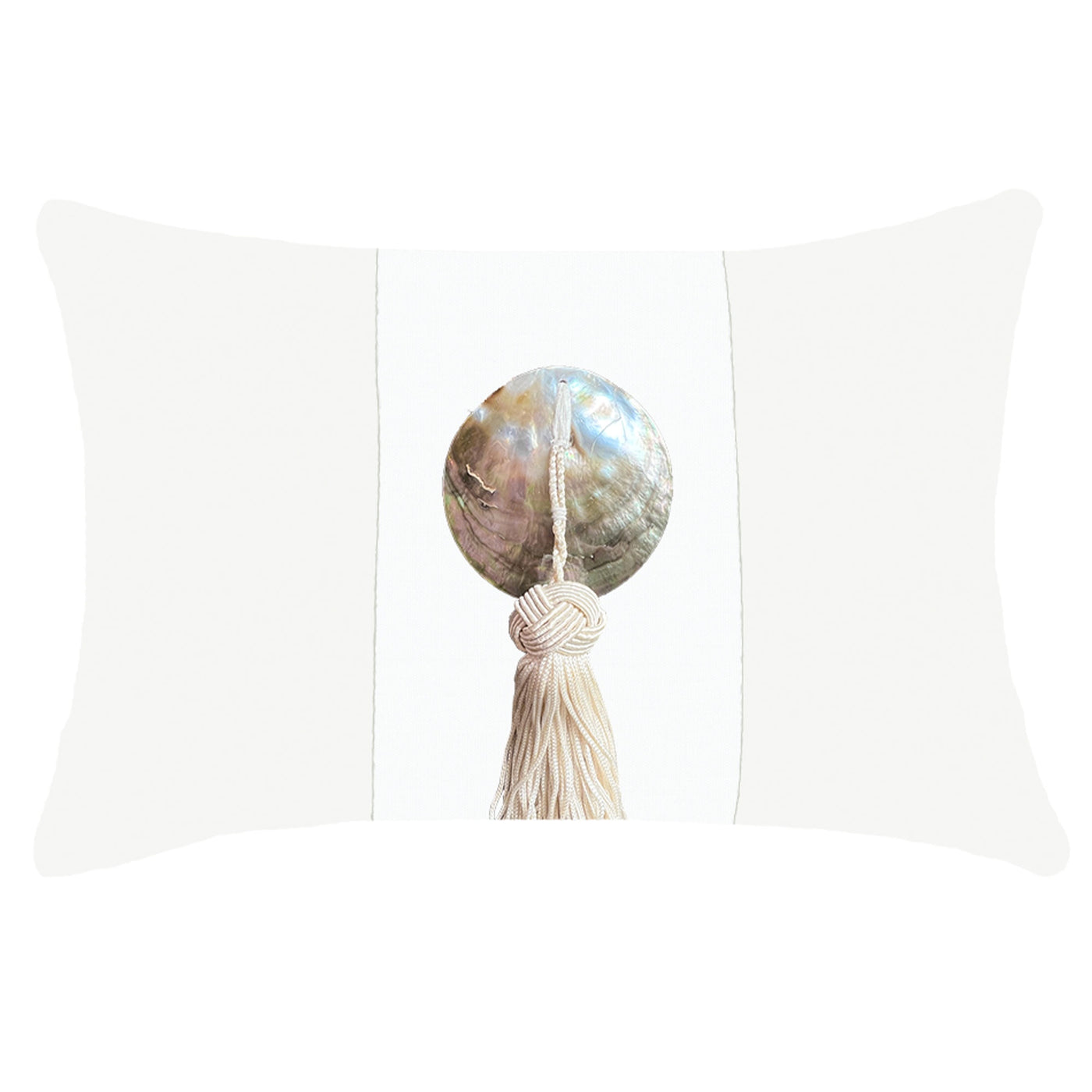 Outdoor Tassel White Shell Lumber Cushion