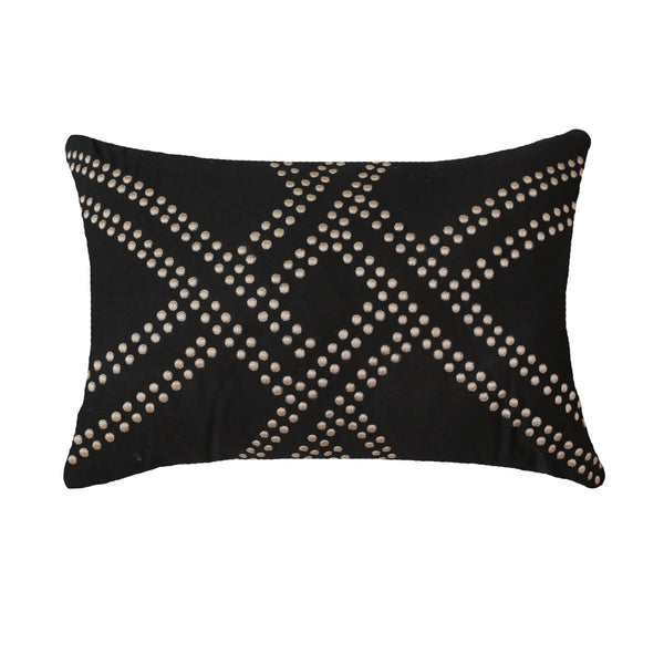 Dot Polar Black Lumber Cushion