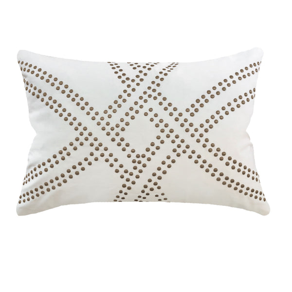 Dot Polar White  Lumber Cushion