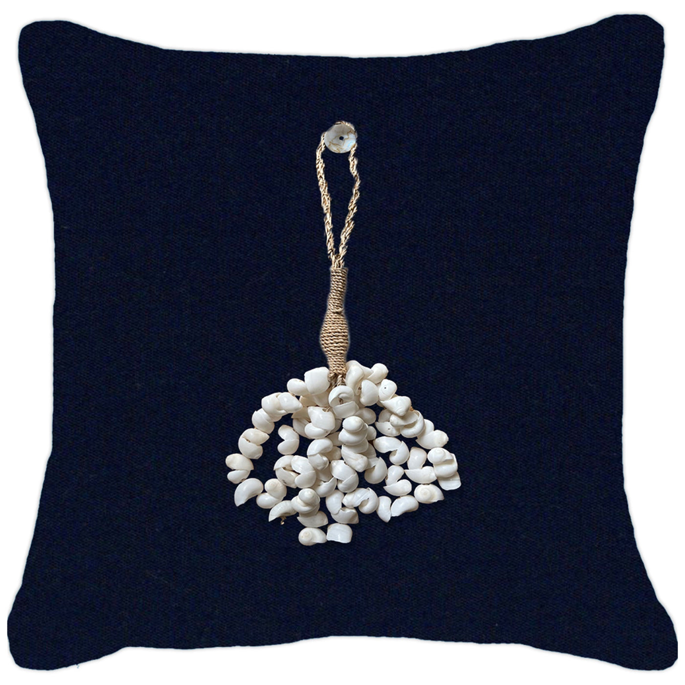 Outdoor Shell Waterfall Navy Cushion