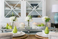 White Hydrangea in Glass Vase 23cm