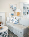 Diamond Monogram White Cushion