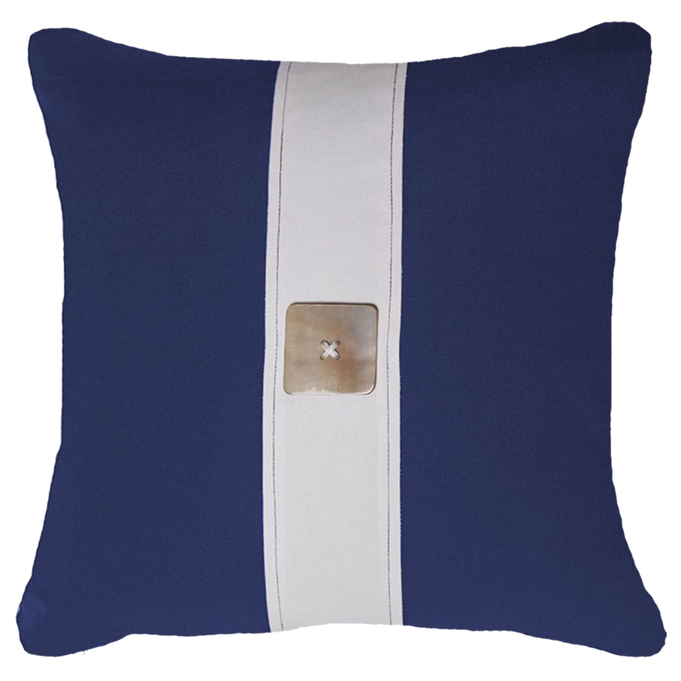 Outdoor Horn Button Navy Cushion