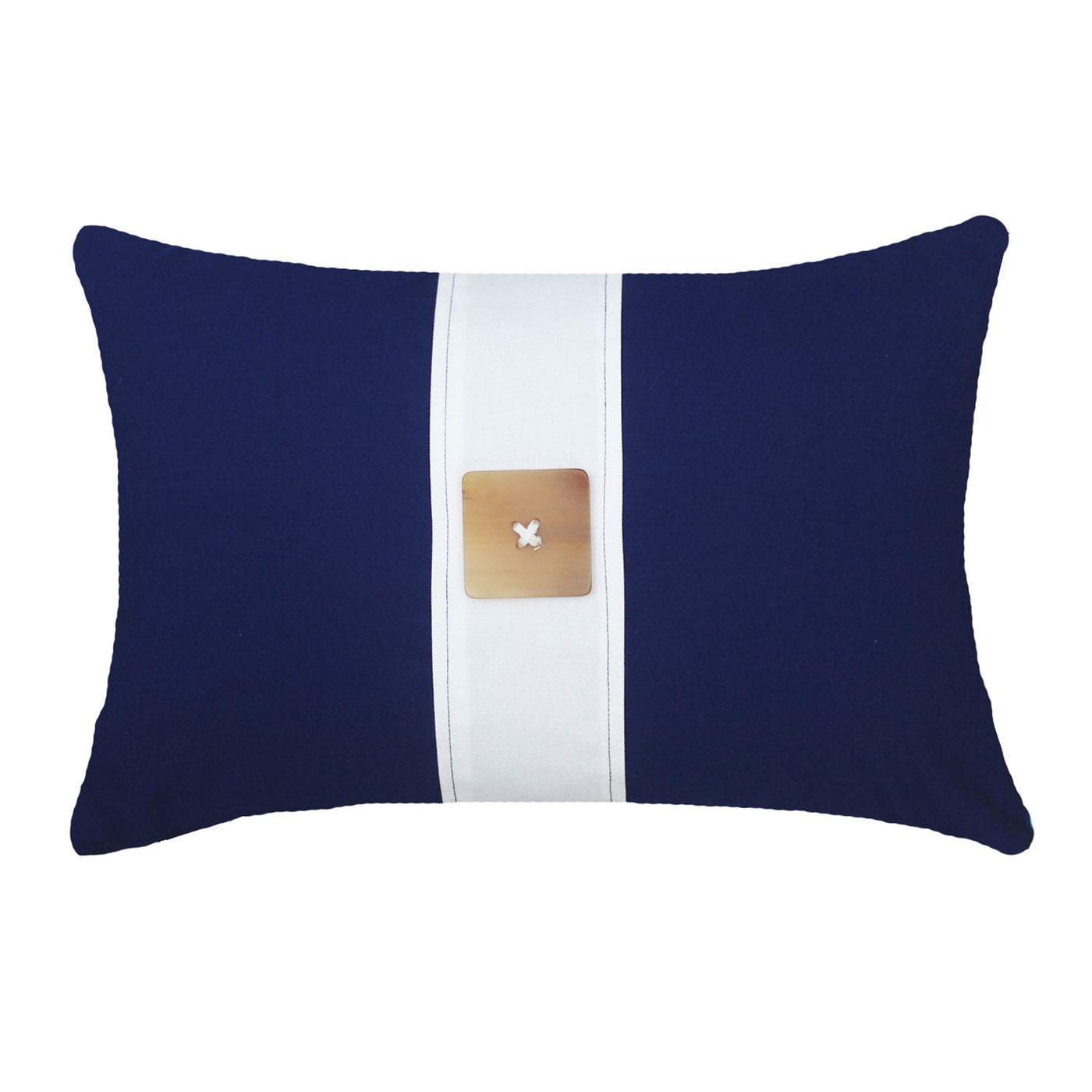 Outdoor Horn Button Navy Lumber Cushion
