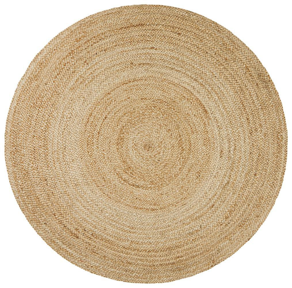 Jute Natural Rug Round