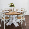 Pedestal Dining Table 120cm White Leg