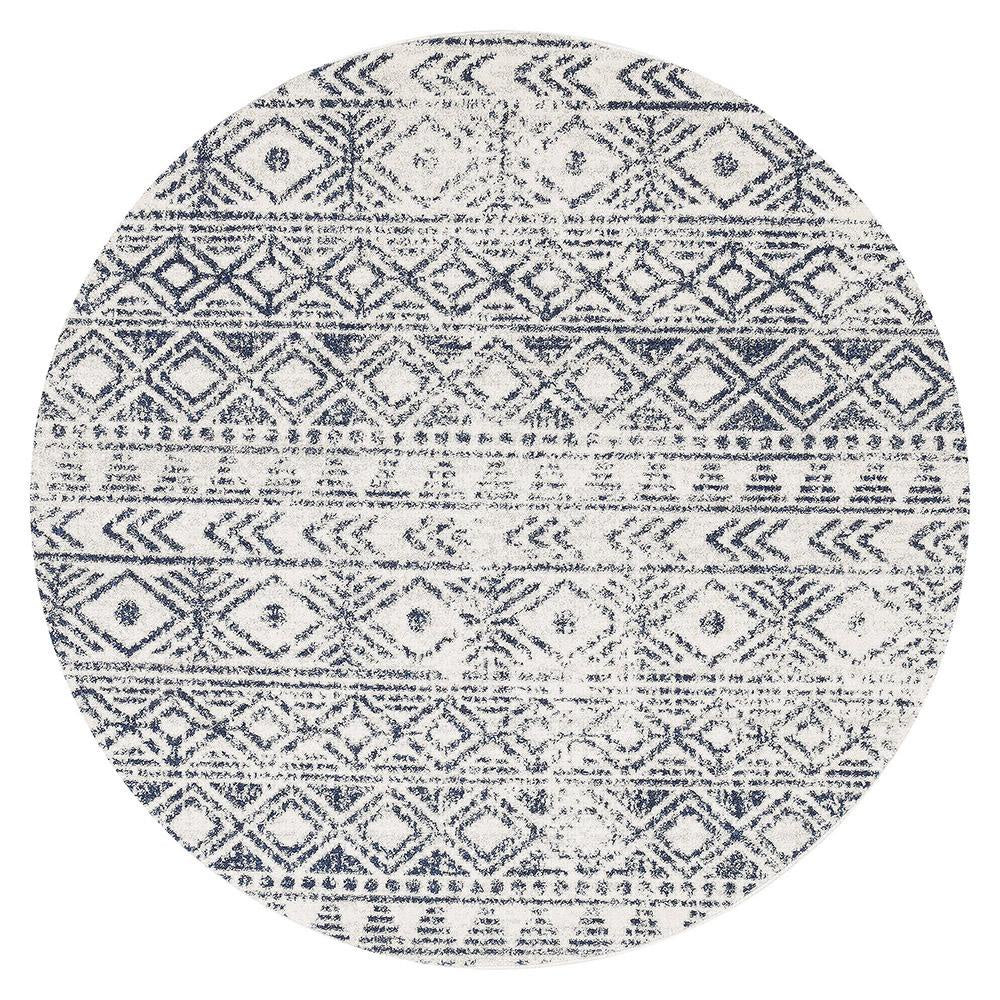 Shelter Blue Rug Round